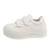 Zapatillas Deportivas de Plataforma con Velcro de Suela Gruesa Moda Otoño 2026, Zapatos Blancos para Estudiantes, Zapatos Casuales Bajos Versátiles de Suela Suave para Mujer