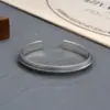 Pulsera Vintage Estilo Japonés y Coreano para Mujer Plata de Ley 925 ins Moderna Simple Distintiva Pulsera Abierta Pulsera Distintiva de Nicho Pulsera