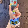 Pingente Autêntico de Pelúcia Shin-Chan Fofo Gota Pequena Chaveiro para Mochila Escolar Boneca Pingente de Boneca Branca Fofa Pequena
