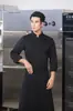 Ropa de trabajo de chef clásica de doble botonadura de alta gama para catering, uniforme de hotel y restaurante, chaquetilla de chef de manga larga con logotipo bordado