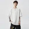 Camiseta de Manga Corta Estructurada con Raya Reflectante para Hombre, Nueva de Verano 2026, Top de Moda Juvenil, Camiseta de Manga Corta de Alta Gama