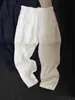 Calça Branca de Linho Masculina Estilo Old Money de Verão Fina Respirável Corte Tesoura Casual Solta Emagrecimento Calça de Perna Reta