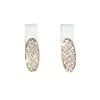 Aretes Ovalados con Forma de Ola en Oro Rosa con Diamantes, Pendientes Ligeros de Lujo y Sencillos para el Día a Día, Pendientes Exquisitos y Versátiles para el Estilo Diario