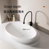 Lavabo de mesa creativo con forma de huevo para el hogar, lavabo de estilo crema para balcón, lavabo de arte de cerámica para apartamento pequeño, lavabo individual