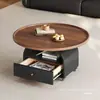 Nuevo Modelo 2026: Mesa de Té Móvil Lujosa y Elegante, Diseño Moderno de Mediados de Siglo, Adecuada para Sala de Estar, Uso Doméstico, Mesa de Té Redonda para Balcón