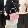 Bolsa Pequena Bolsa de Mão Feminina 2025 Nova Casual Elegante Trabalho Versão Coreana Design de Nicho Bolsa Transversal Bolsa Quadrada Pequena Feminina