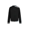 Escolha do Staff Design Único Ombro Assimétrico Patchwork Gola Alta Pequena Jaqueta Blusa Base Camiseta Manga Longa Feminina W289
