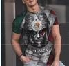 Camiseta transfronteiriça impressão 3D europeia e americana personalizada de lazer