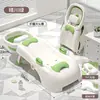 Cadeira de Shampoo Reclinável Infantil Cadeira de Shampoo Infantil Artefato Doméstico para Lavar Cabelo de Bebê Cama de Shampoo Dobrável Sentada e Deitada