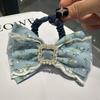 Nuevo Retro Perla Encaje Multicapa Floral Lazo Cuerda para el Cabello Alta Elasticidad Parte Trasera Accesorios para el Cabello Fresco Combinable Mujer