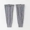 Calcetines de Color Sólido Hasta la Rodilla para Mujer, Calcetines de Lana Tejida con Corte, Anti-Pilling Casual Jk de Media Pantorrilla Calcetines Blancos para Pantorrilla Estilo Jk
