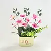 Flor Artificial Phalaenopsis Planta em Vaso Criativo Moderno Pequenos Enfeites Flor de Rattan Carro Casa Sala de Estar Adereços Decoração Flores Artificiais