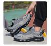 Zapatos de Protección Laboral de Verano Perezoso Transfronterizos, Zapatos de Trabajo Anti-Golpes y Anti-Perforación, Ligeros y Transpirables, Zapatos de Protección de Seguridad con Botón Giratorio