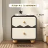 Mesita de noche con forma de ola de madera maciza nórdica, muebles de dormitorio modernos de madera maciza, nuevo armario de almacenamiento para dormitorio de estilo minimalista con cuero