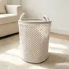 Cesto de roupa suja com acabamento em renda, transfronteiriço, caixa organizadora de tecido xadrez para brinquedos e roupas, cesto organizador para dormitório