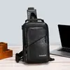 Bolso cruzado vertical cuadrado simple para hombre, multifuncional, color liso, versátil, casual, deportivo, moderno, impermeable, resistente a la suciedad