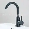 China fontanería Ciudad fábrica al por mayor acero inoxidable 304 lavabo de cocina lavabo de baño Grifo mezclador negro para agua fría y caliente