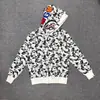 Comercio Exterior Marca de Moda Americana de Alta Gama Sudadera con Capucha Bape Tiburón Holgada Casual Estilo Igual para Pareja Dropshipping Transfronterizo