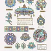 Tipetoys Estilo Chinês Guka Série Dunhuang Teto Dourado Estilo g Estampagem Dourada Artística Padrão de Teto Estilo Palácio