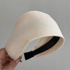 Diadema de Tela de Color Sólido Retro Ensanchada Textura Avanzada Sentido Deportivo Diadema de Ala Ancha Sombrero para Salir de Celebridad Cibernética Elegante Femenino