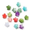 Cuentas perforadas de dos colores con forma de estrella de cinco puntas en forma de gelatina acrílica, para hacer pulseras, collares y accesorios con cuentas.