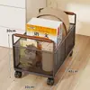 Mochila Caixa de Armazenamento de Livros Caixa de Livros para Mesa de Sala de Aula de Estudante Recipiente com Rodas Cesta de Artefatos para Livros Debaixo da Mesa do Dormitório