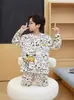 Pijama Infantil Novo Estilo Primavera e Outono Algodão Puro Manga Longa Pulôver Menino Pequeno Adolescentes Menino Grande Roupas de Casa
