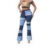 Nova Guangzhou Xintang stretch Denim atacado queimado larga-perna calças europeias e americanas Francês comércio exterior hot girl jeans para as mulheres