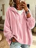 Sudadera con capucha y botones de moda casual suelta para mujer europea y americana 2026, desarrollada por Anno, estación independiente de Amazon