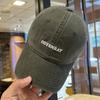 Gorra de béisbol con bordado de letras para primavera y otoño, gorra de ala ancha con cabeza grande, gorra informal de estilo coreano para mujer, venta al por mayor