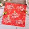 Servilletas Impresas de Año Nuevo Personalizadas Exportación Transfronteriza Decoración Festiva Servilletas de Mesa Servilletas Rojas de Doble Capa Servilletas Cuadradas