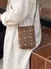 Bolsa Quadrada Fashion Yaozi, Bolsa de Mão Bordada Estilosa, Versátil e de Alta Qualidade, Bolsa de Mão com Alça de Ombro 2026, Mini Bolsa Transversal