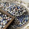 10mm contas de porcelana sintética tingidas com água, contas redondas de jade com rachaduras de gelo quebrado, material para acessórios de pulseira, colar, joias com contas DIY feitas à mão
