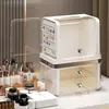 Caja de Almacenamiento de Cosméticos de Escritorio, Estante de Almacenamiento de Productos para el Cuidado de la Piel Estilo Crema para Tocador, Caja de Almacenamiento de Lápices Labiales a Prueba de Polvo Tipo Cajón