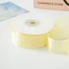 Cinta de Gasa de Nieve Translúcida Flor de Seda 2.5cm 100 Yardas Material para Lazos de Pasteles y Accesorios para el Cabello