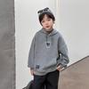 Moletom com Capuz Espesso e Quente Aimobeibei Inverno 2025 para Meninos e Meninas, Estilo Coreano, Moda Bordada