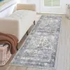 Alfombra de Sala de Estar y Pasillo Estilo Retro Transfronteriza, Resistente al Desgaste, Limpiable, Alfombra Larga en Tira, Fácil de Mantener, Cachemir Sintético, Base Lavable