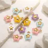 Colgante con forma de estrella y corazón de acero inoxidable pintado Estilo crema para manualidades Colgante Colgante Collar Pulsera Accesorios de Joyería Venta al por mayor