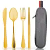 Utensilios de Viaje Vajilla Portátil Juego de Cubiertos para el Trabajo y Viajes Juego de Tenedor y Cuchara Gadgets para Acampar y Picnic
