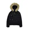 Chaqueta de algodón retro americana desmontable con cuello de pelo, tapeta diagonal y botones de cuerno, estilo corto, abrigo cálido punk Y2K de invierno