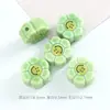Rábano verde con forma de hueso, cuentas de cerámica, pulsera, collar, accesorios, cuentas sueltas, material para joyería hecha a mano DIY, cuentas