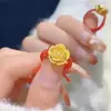 Tienda de oro con traje rosa anillo tejido a mano collar pulsera imitación oro de arena de Vietnam flor joyería al por mayor