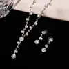 Nuevo Estilo Ins Transfronterizo Lujo Accesible Cadena de Garra de Cristal Super Brillante Collar Pulsera de Celebración de Banquete para Mujer Set Completo de Joyería de Diamantes
