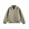 Chaqueta de Entrenador Nanxia Otoño Estilo Japonés de Moda con Solapa, Diseño Único y Bordado, Chaqueta Casual Holgada de Trabajo