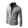 Sudadera con cuello alto y cremallera estilo comercio exterior 2024, cárdigan, chaqueta para hombre, ajuste ceñido, chaqueta sudadera corta de forro polar