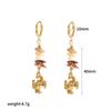 Pendientes de Acero Inoxidable para Mujer, Estilo Aliexpress Transfronterizo, para Gravel, Moda Femenina, Versátiles, Gama Alta, Piedra Natural Irregular, Pendientes de Acero de Titanio
