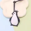 Pinguim de Desenho Animado de Couro da Moda e Simples, Pingente de Couro para Bebê para Bolsas e Roupas, Recheado com Algodão