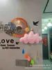 Accesorios de tienda de campaña para niños, decoración del hogar, fieltro hecho a mano, nubes, gotas de lluvia, no tejido, colgante de Año Nuevo, adornos de regalo
