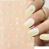 Redanco5D Embutido Popular Desenho Animado Adesivo para Unhas Concha Luz Folha de Bambu Adesivo Estéreo para Unhas He1588