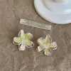 Aretes de Flor de Vidrio Frescos y Sencillos de Contraste de Color para Mujer, Pendientes Versátiles de Moda Minimalistas de Alta Gama